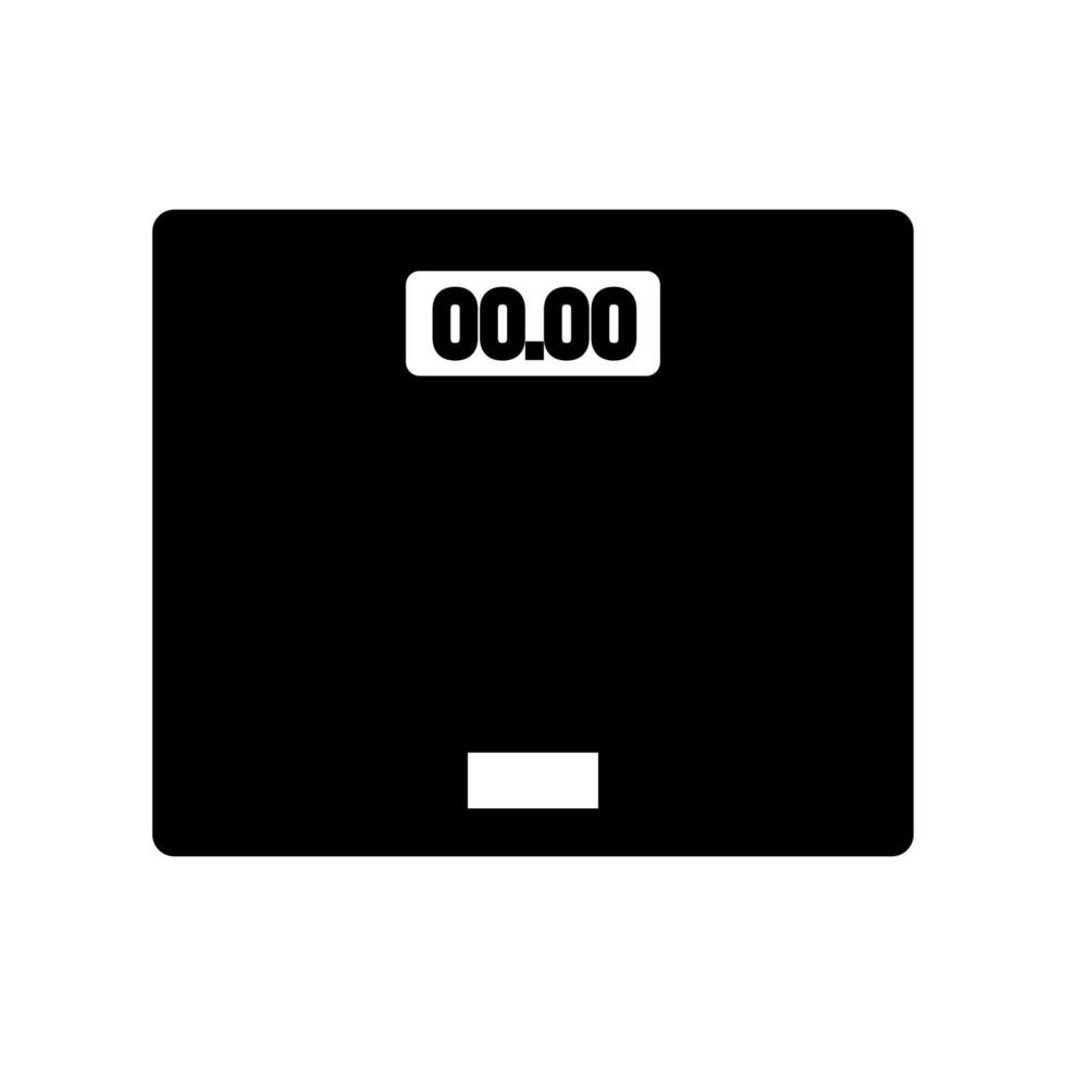Digital scale displaying zero weight in a minimalistic design for precise measurements vector
