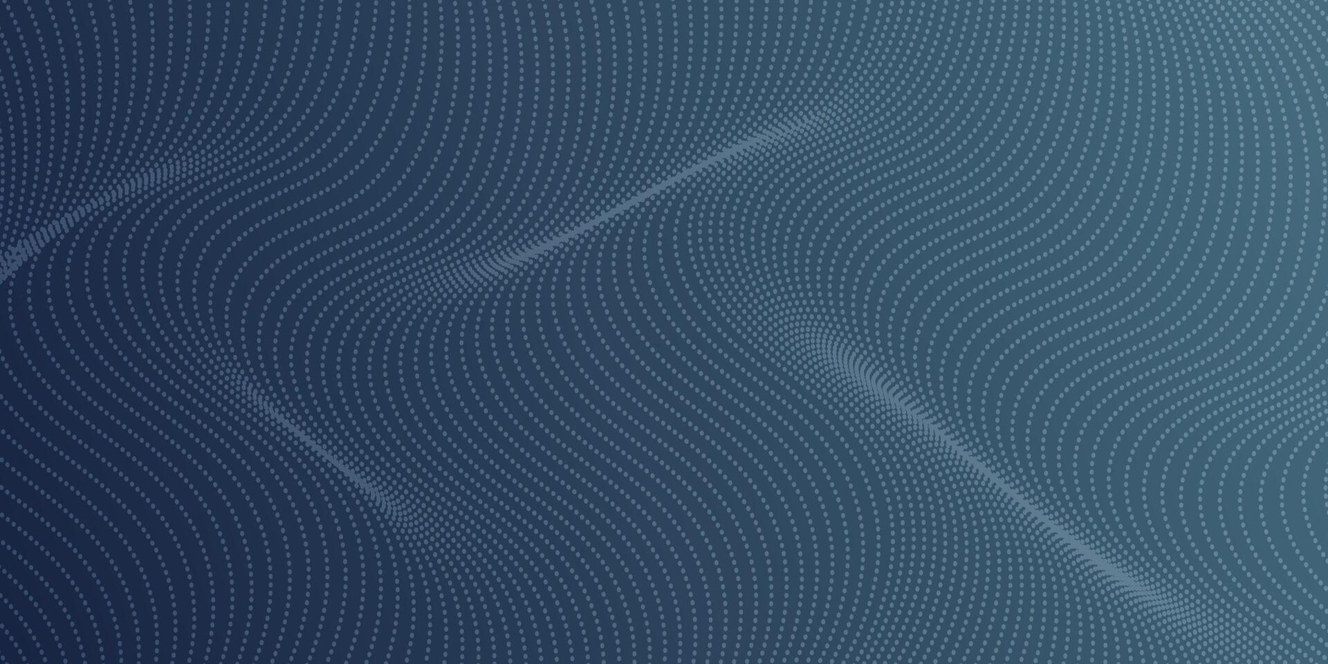 Abstract blue wave pattern with dotted lines creating a dynamic visual effect vector