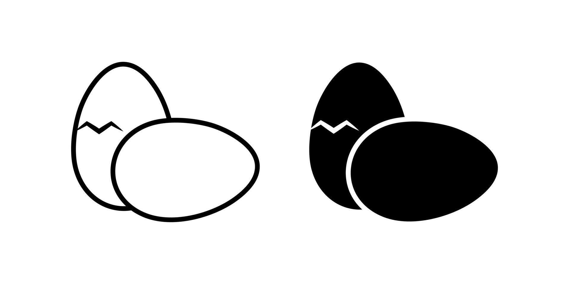 Eggs icon set. for mobile concept and web design on white background vector