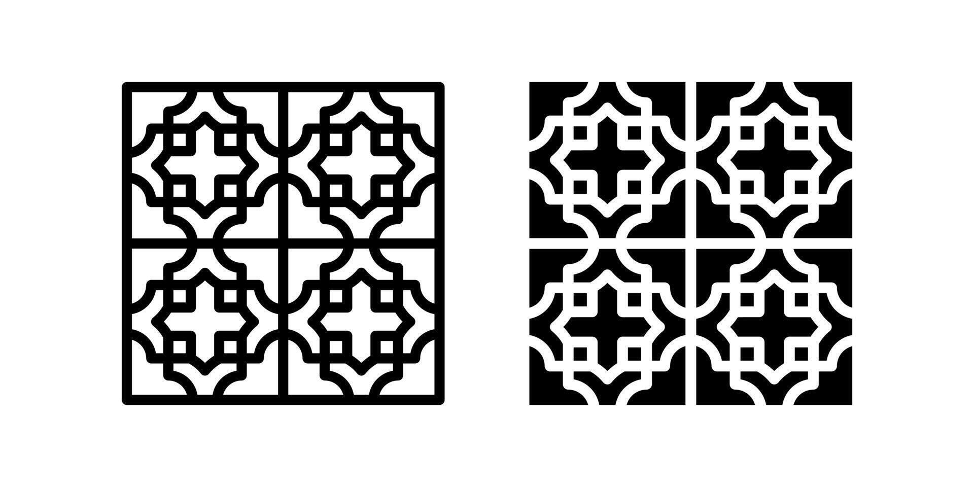 Tiles icon set. for mobile concept and web design on white background vector