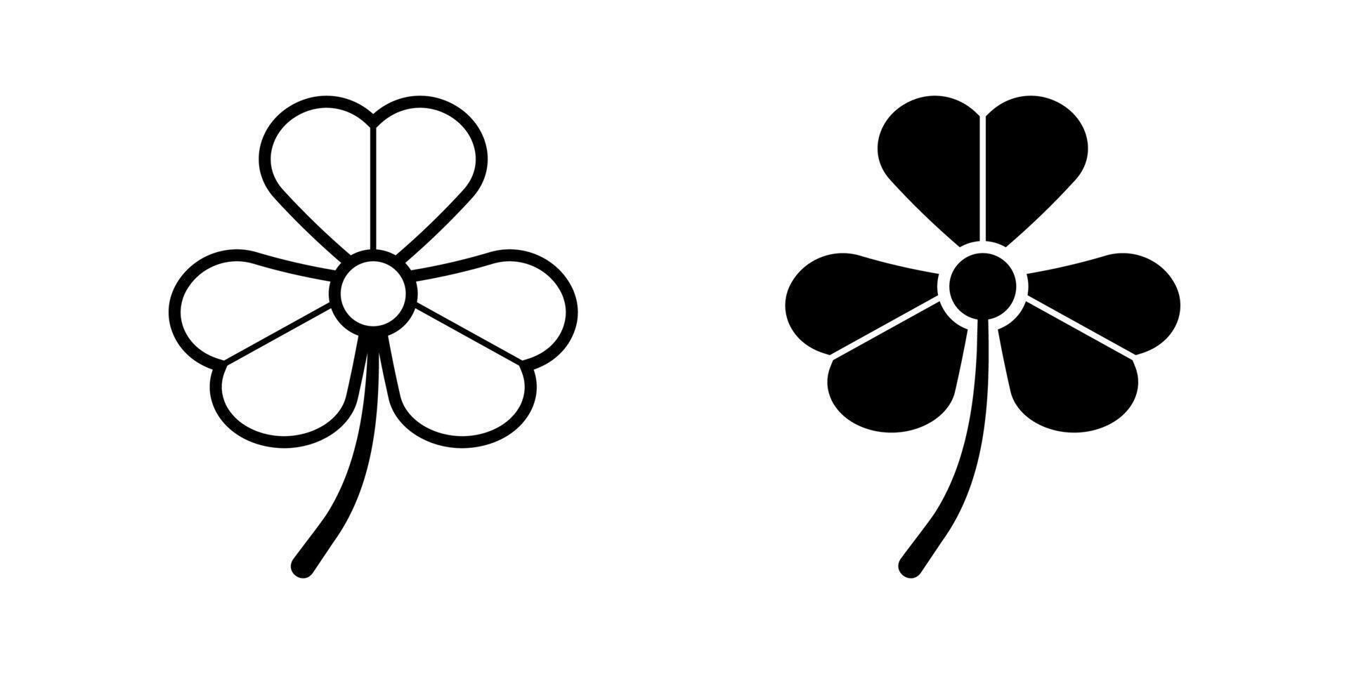 Clover icon set.for mobile concept and web design on white background vector