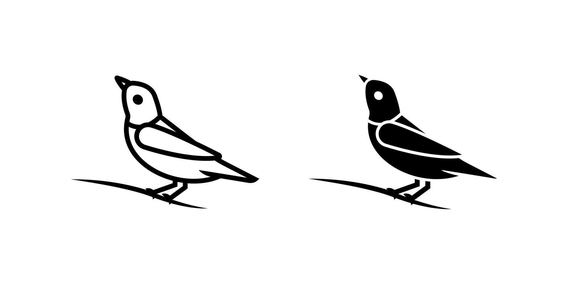 Bird icon set. for mobile concept and web design on white background vector