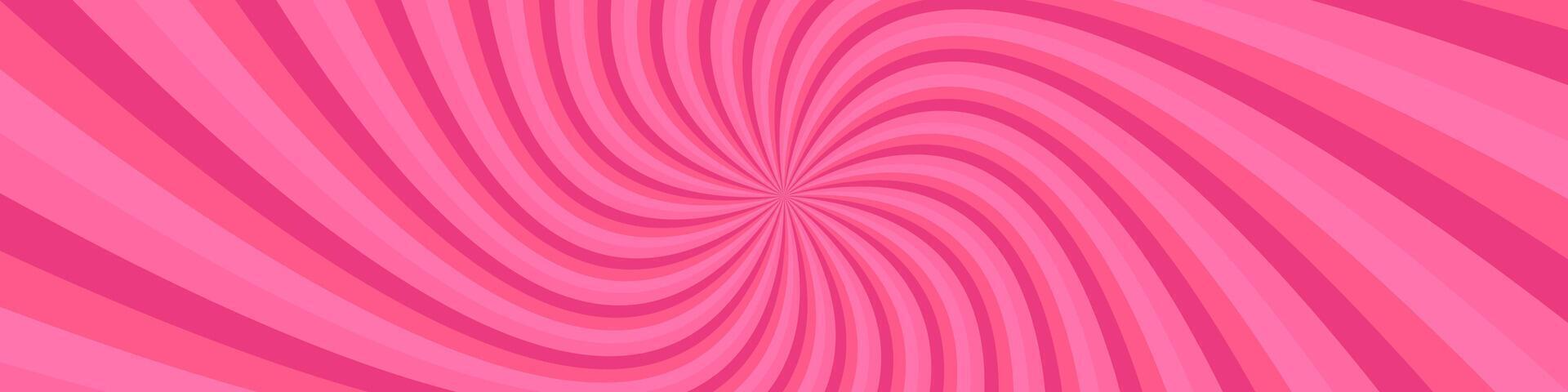 Psychedelic pink geometrical abstract spiral pattern background vector