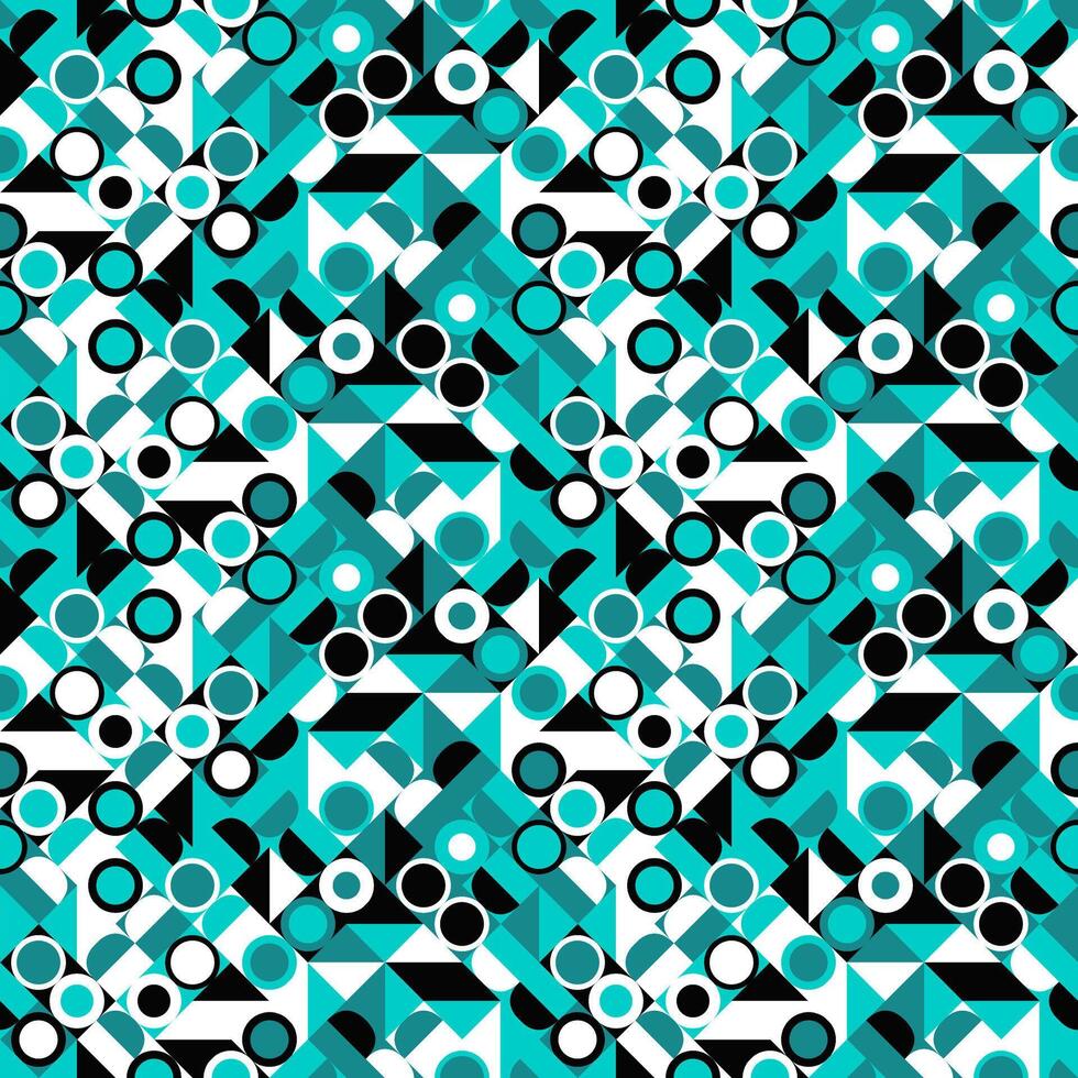 Geometric seamless diagonal mosaic pattern background - repeating design from four colors vector