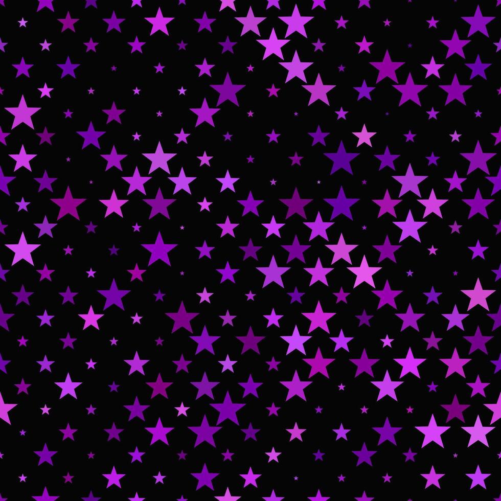 Seamless purple pentagram pattern - background graphic vector