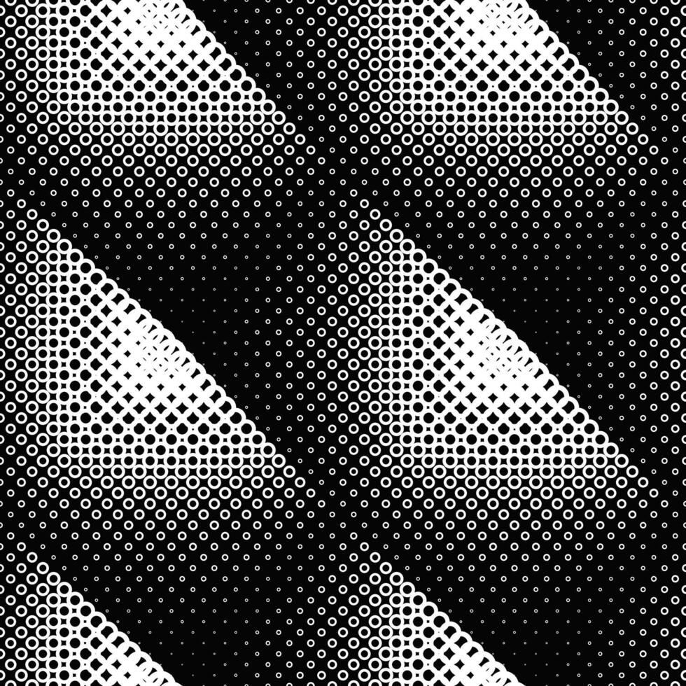 Geometric circle pattern background - black and white abstract graphic design from circles vector
