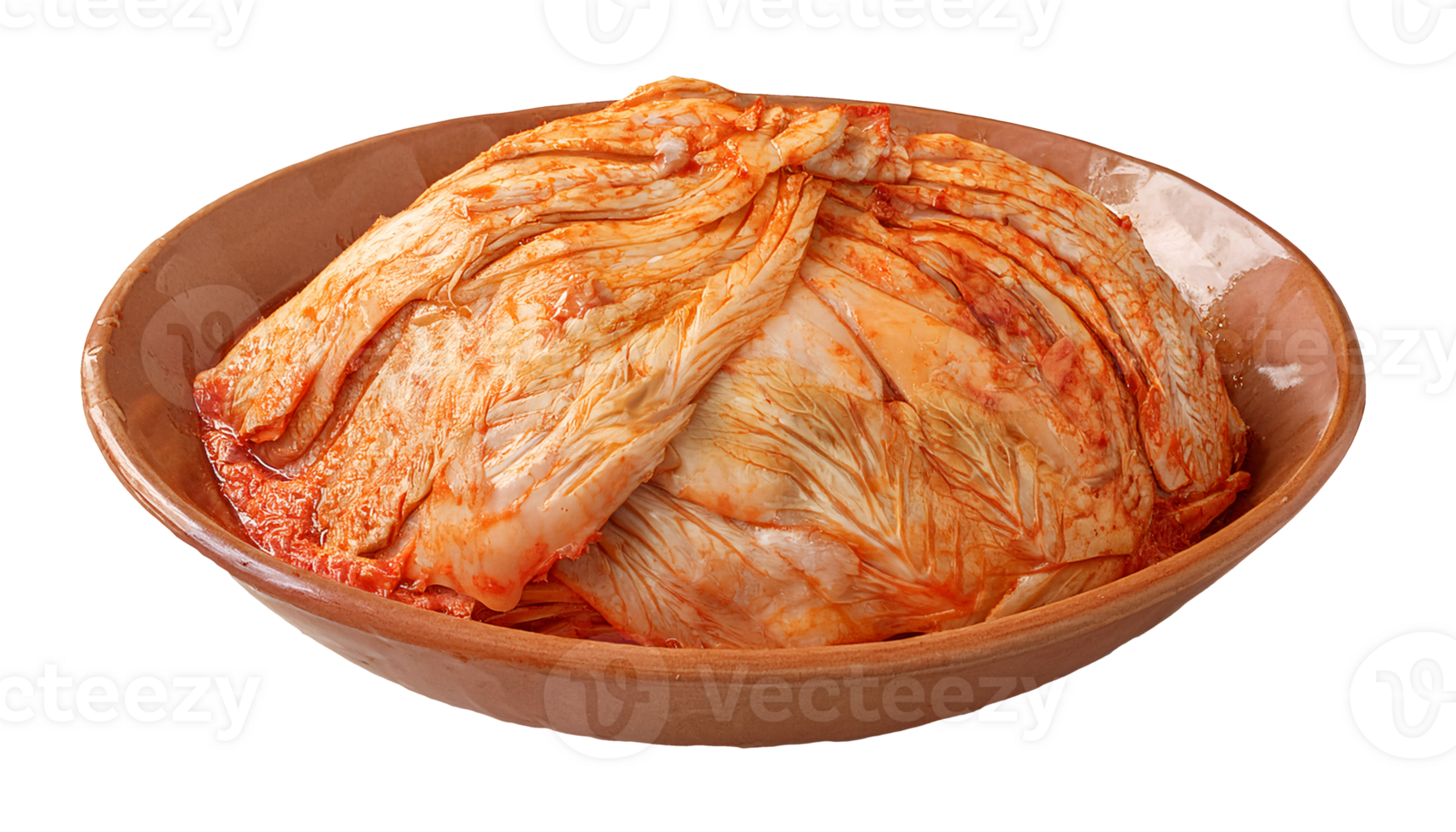 fermented napa cabbage kimchi traditional korean food with spicy chili seasoning on isolated background for asian cuisine culinary concept png