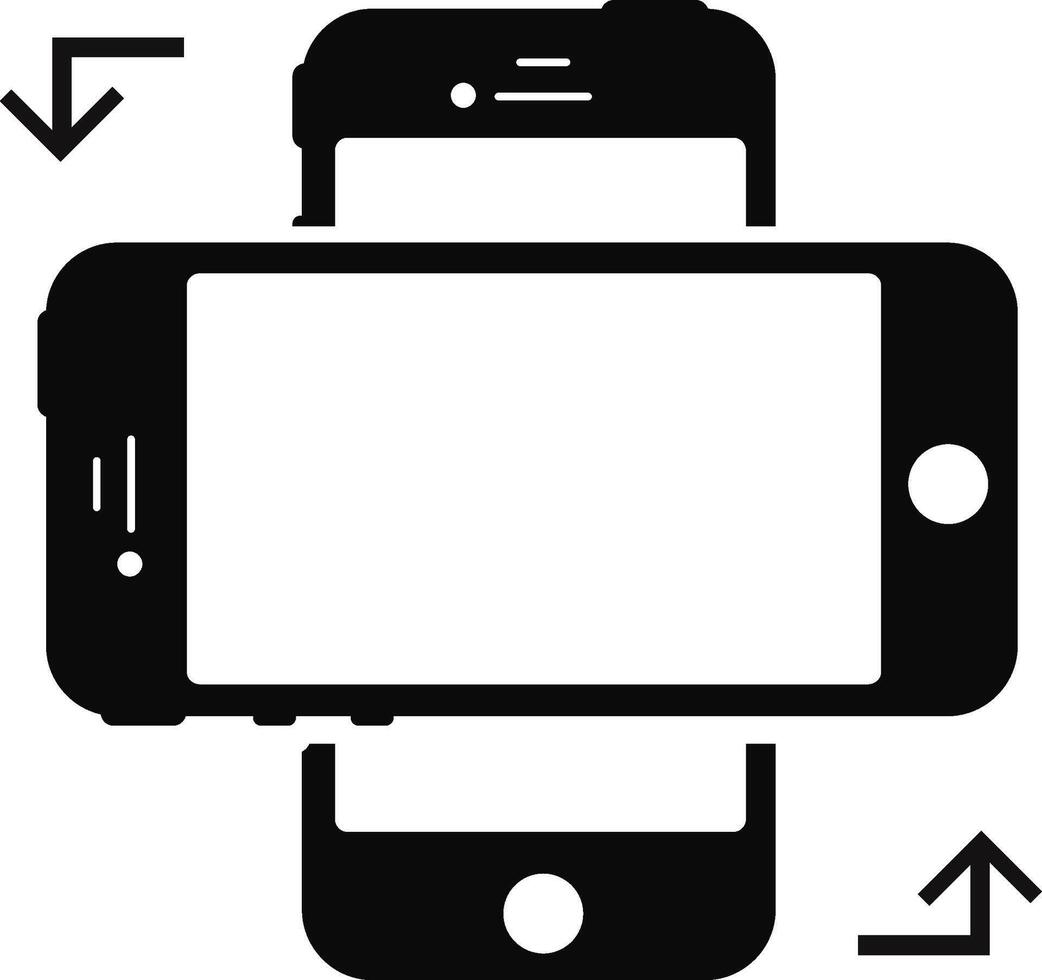 Rotate Your Phone illustration in a solid style. vector