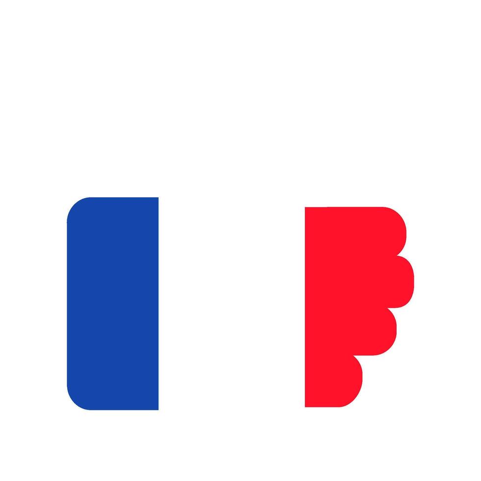 Thump Up France Country Tricolor Flag vector