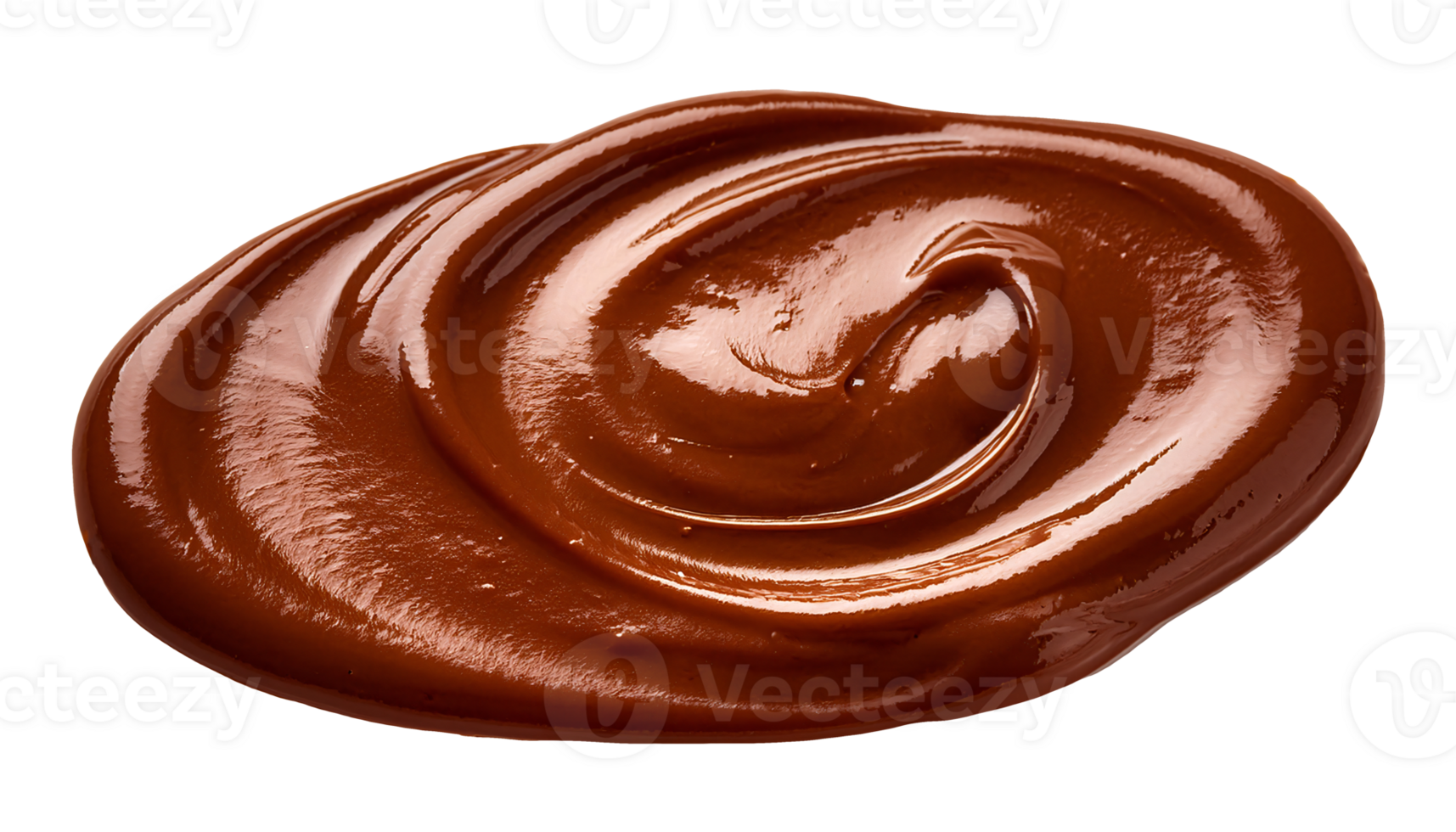 smooth swirl of creamy chocolate sauce on isolated background with glossy texture perfect for dessert topping or food design png
