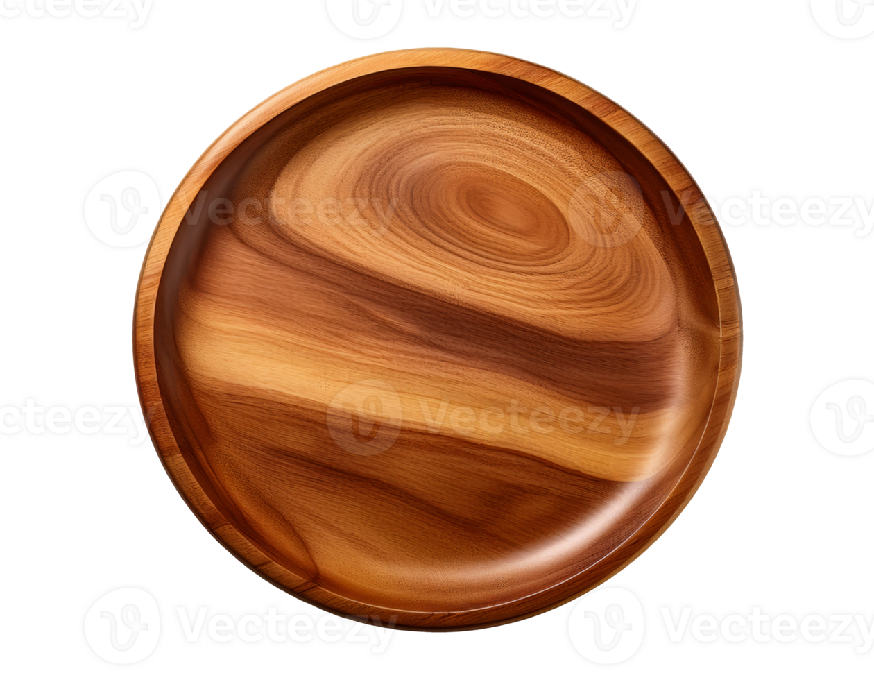 top view of empty oval wooden plate with elegant natural wood grain pattern on isolated background for food presentation and eco kitchenware design png