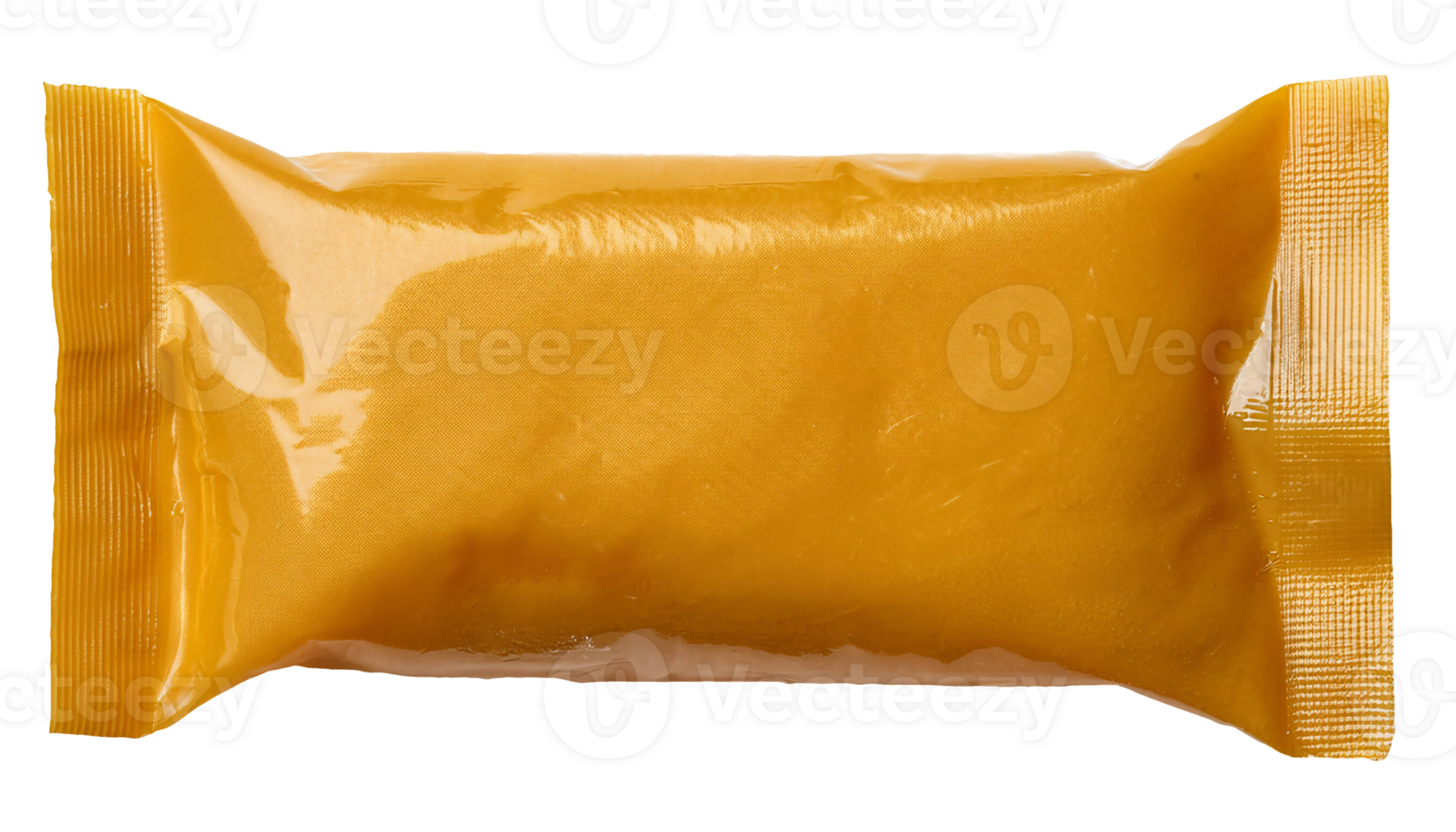 sealed pouch of ready-to-eat curry sauce in yellow plastic packaging on isolated background for food product mockup and instant meal industry png