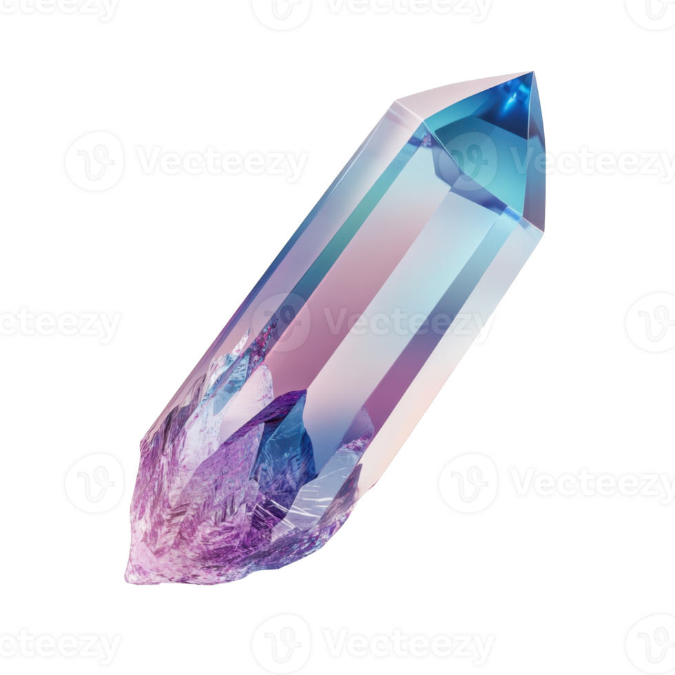 A crystal with a purple and blue color png