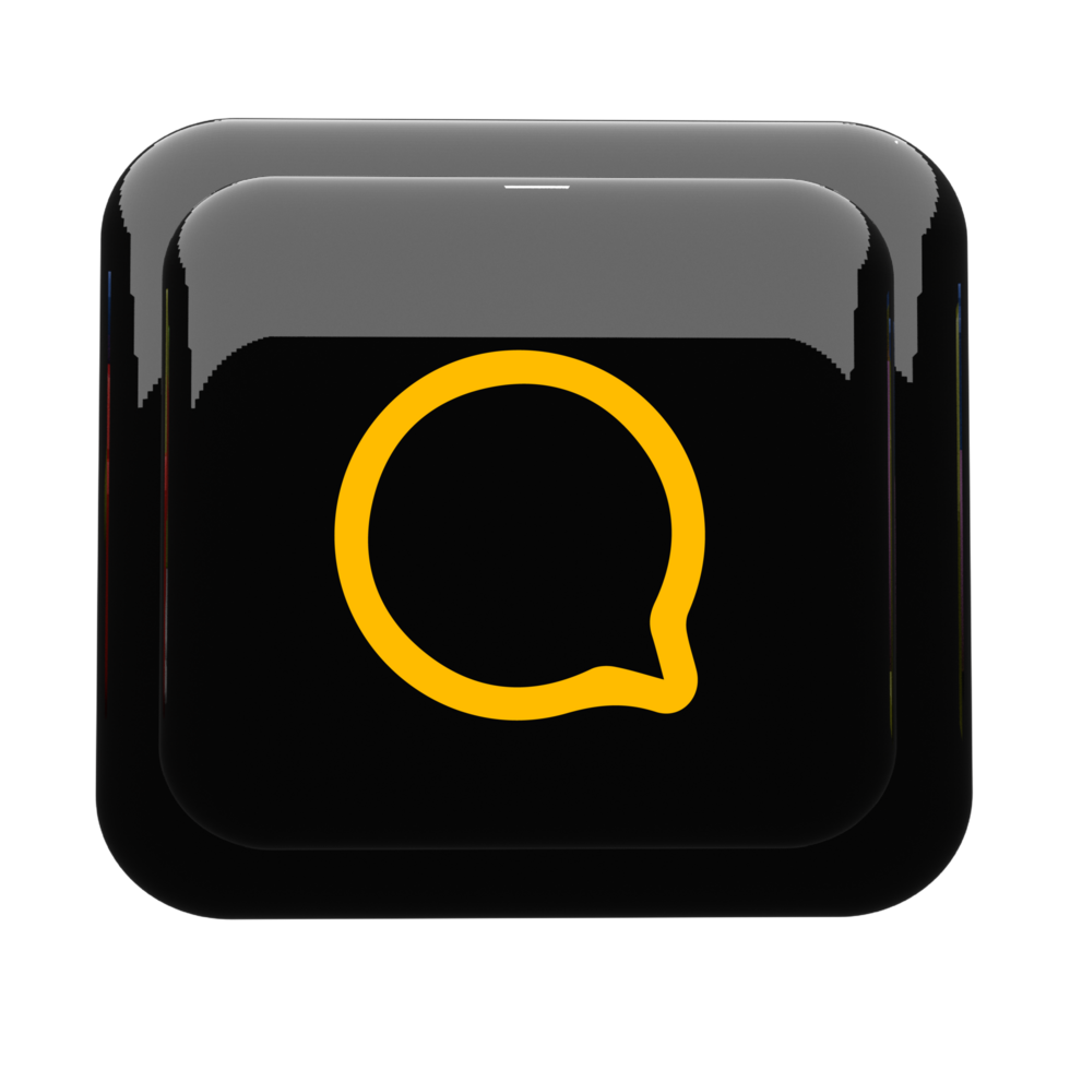 A flat and yellow speech bubble icon png