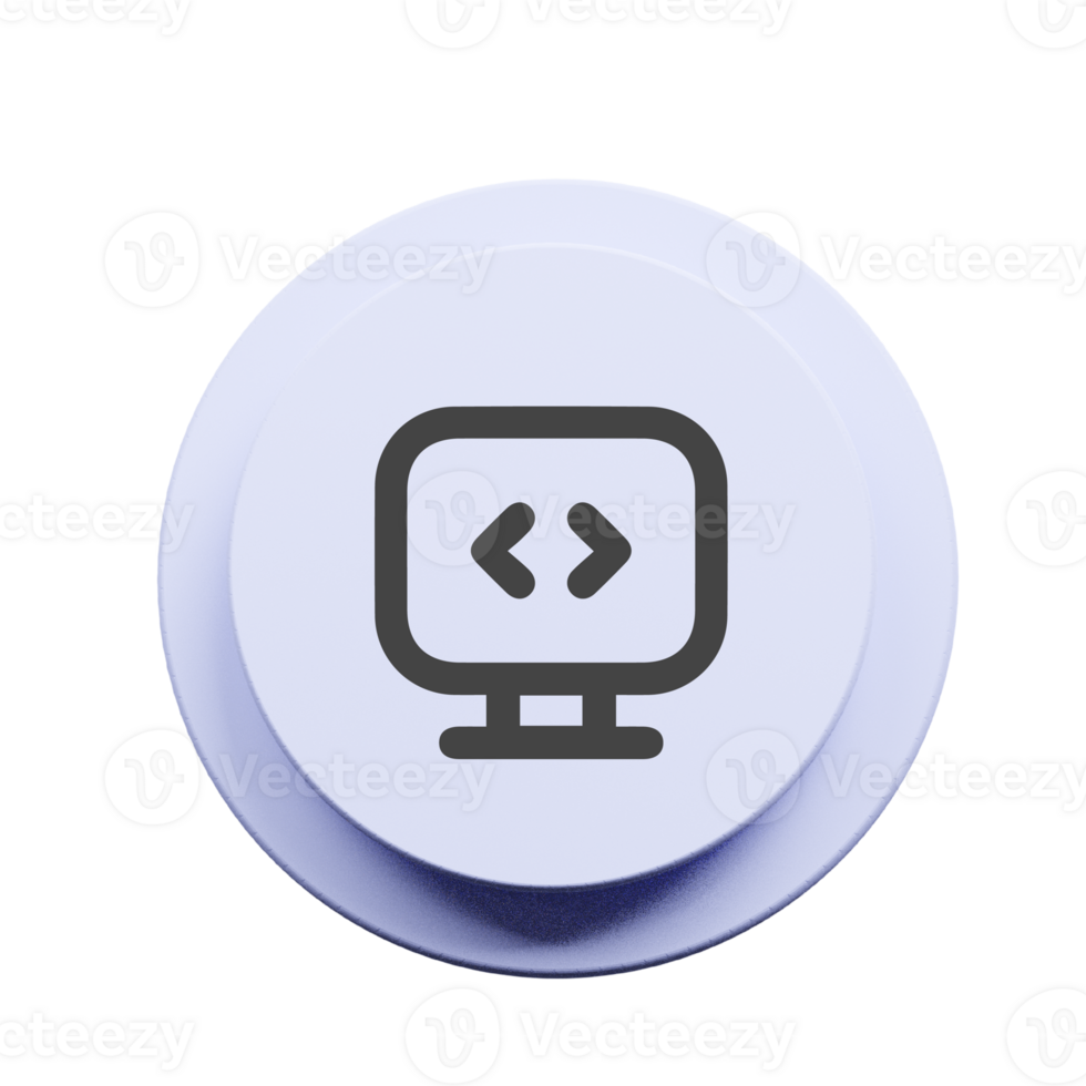 Computer icon in a flat shape png