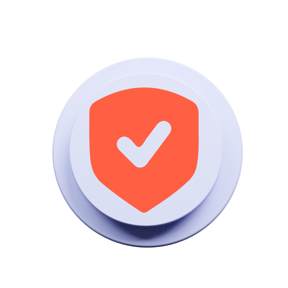 A button with a check mark on it flat png