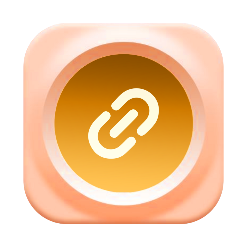 A link icon on a pink shape png