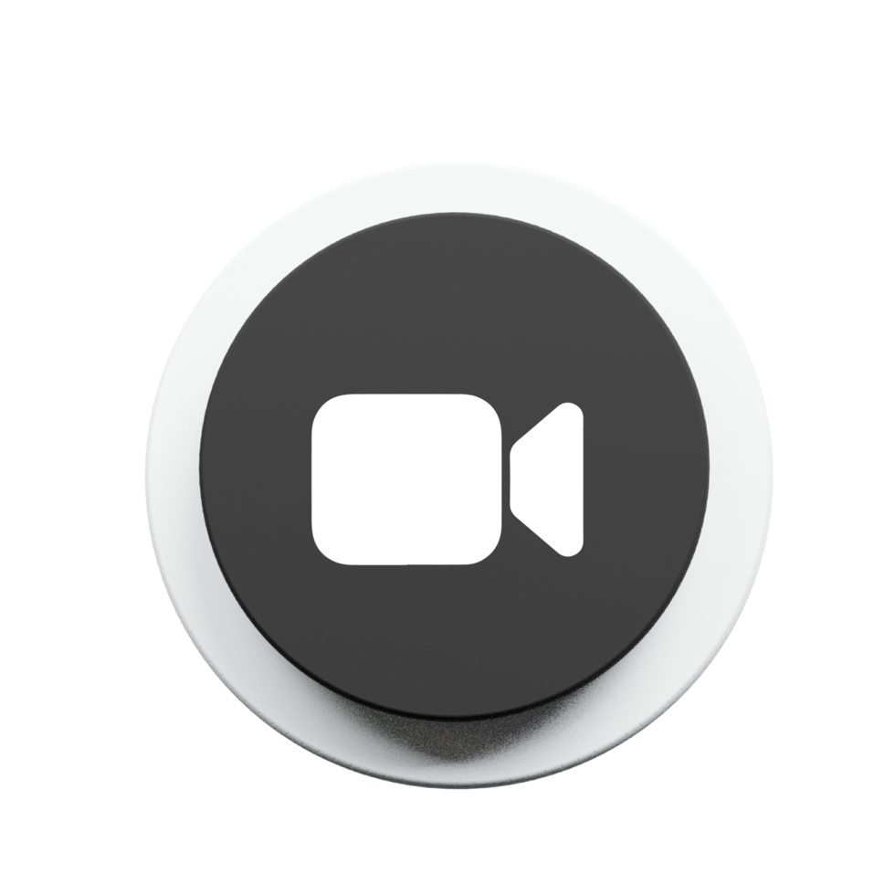A camera icon on a flat button flat png