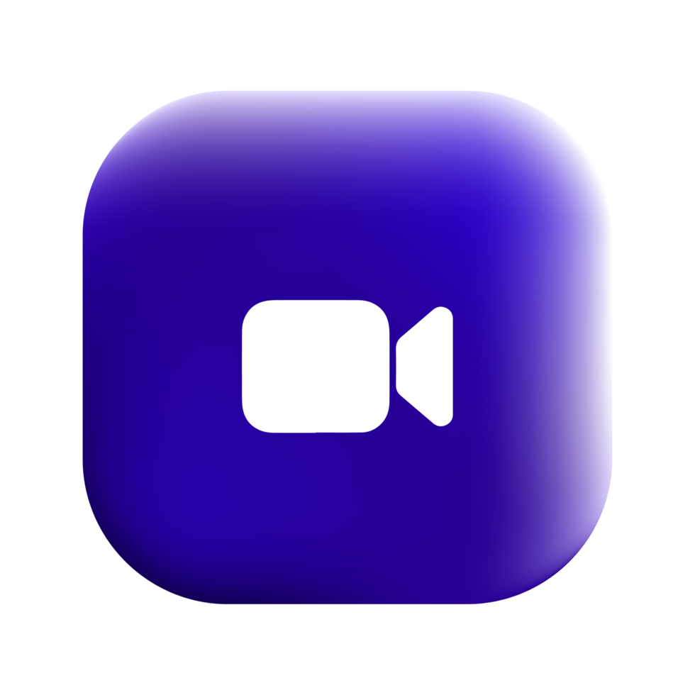 Chat icon on a blue square button flat png
