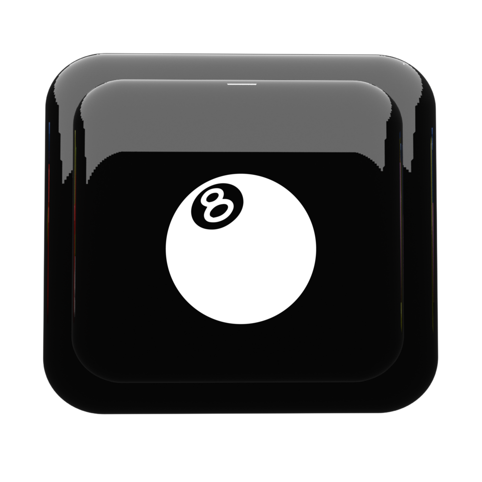 A flat and white button with a white ball png