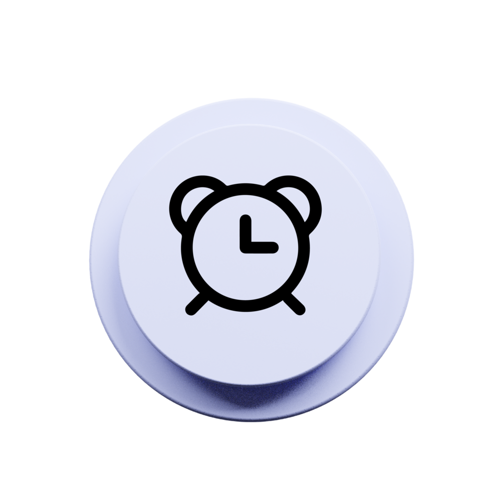 Clock icon on a flat shape png