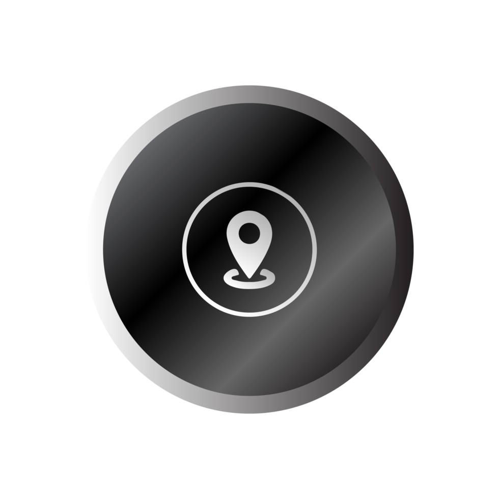 A flat and white button with a pin on it png