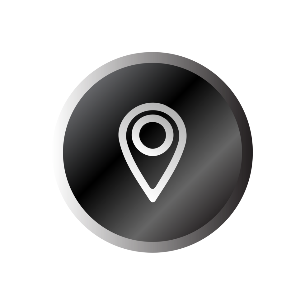 Location pin icon on a flat circle png