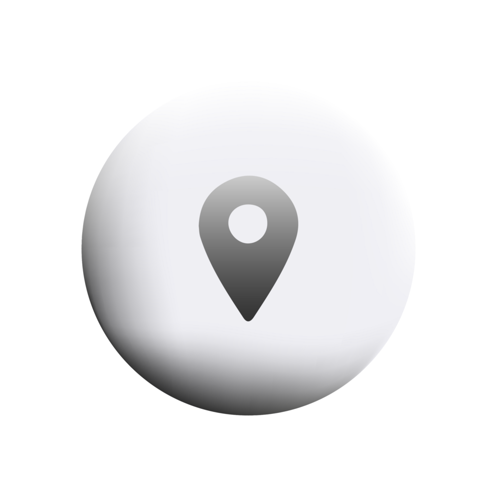 Location pin icon on white circle png