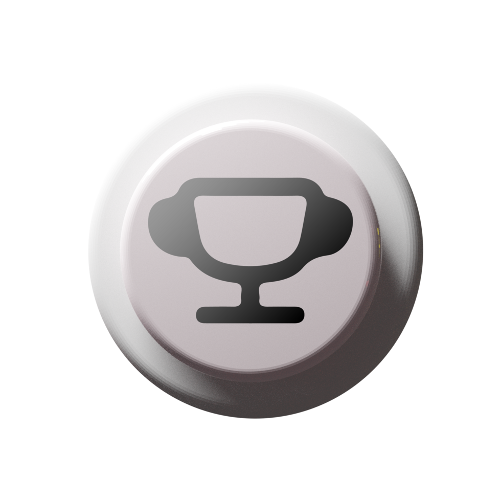 A button with a cup icon on it flat png