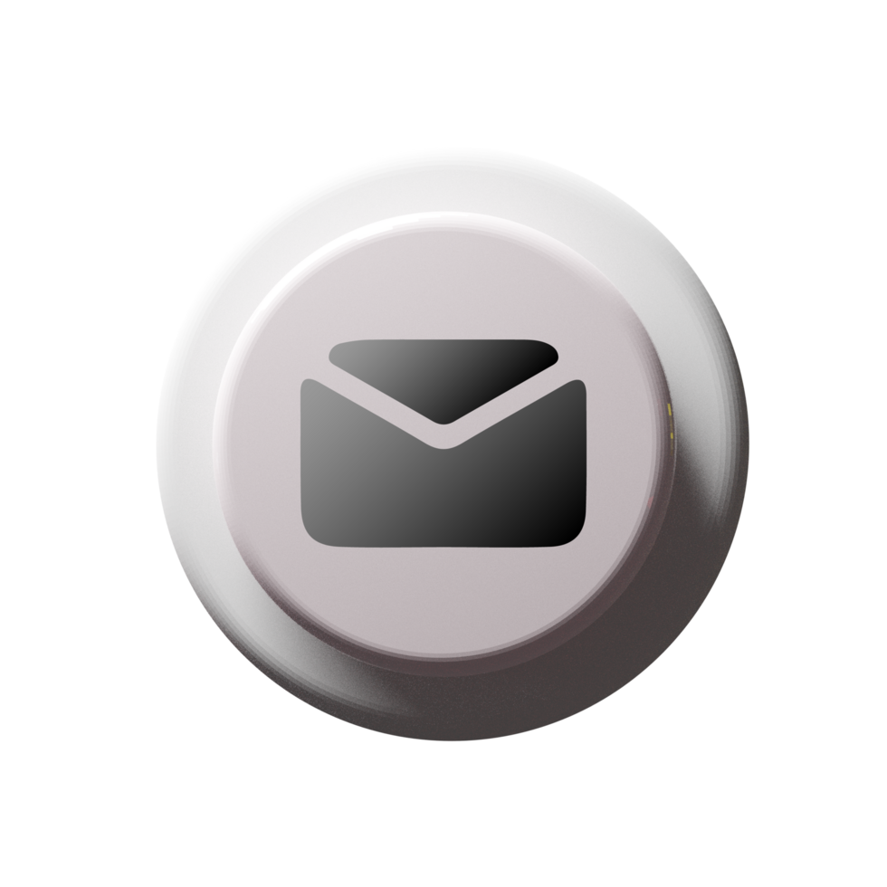 An email icon on White button png