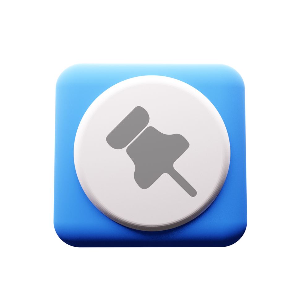A blue button with a hammer icon png