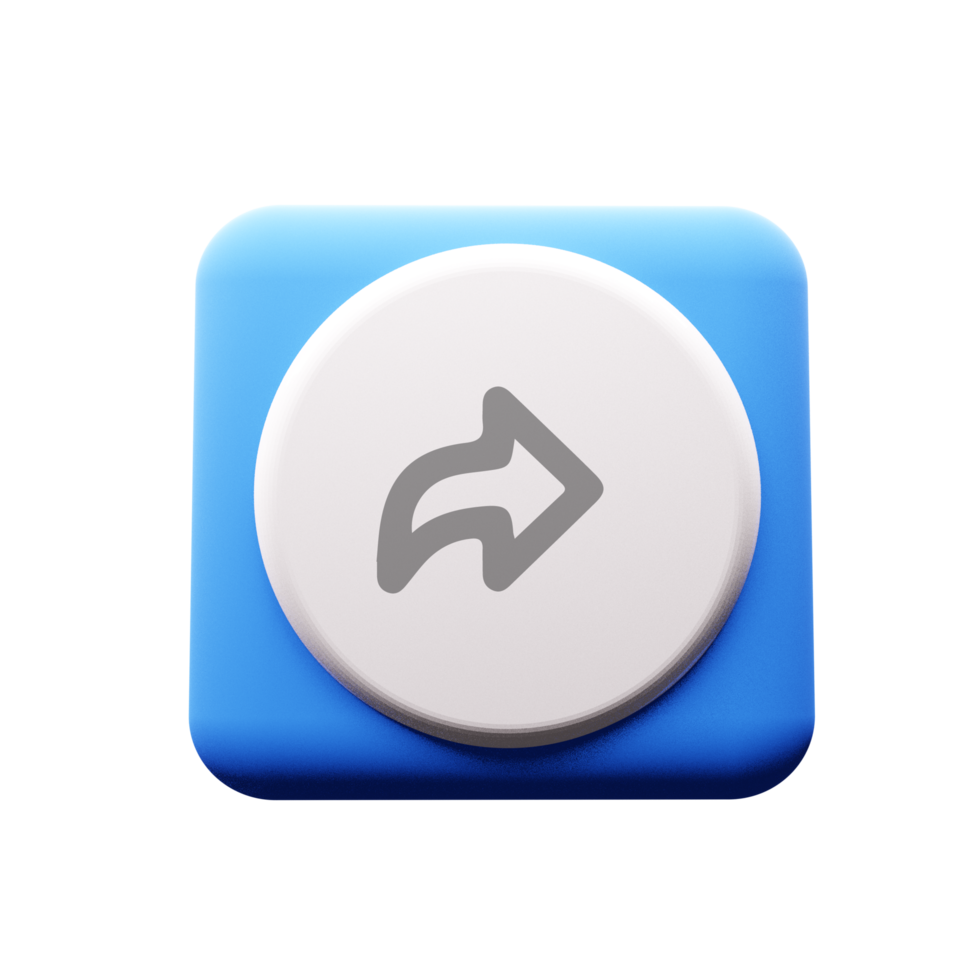 A blue button with an arrow pointing to the left flat png