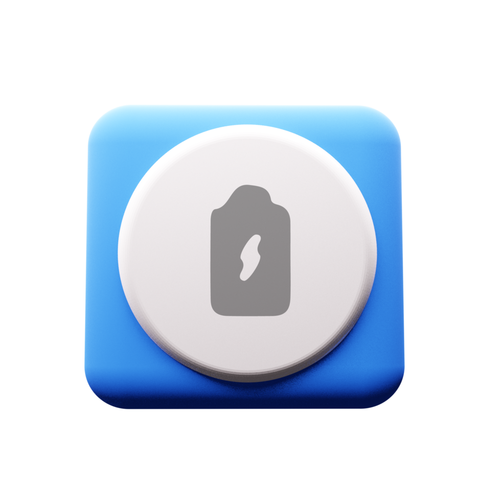 A blue button with a lightning bolt on it png