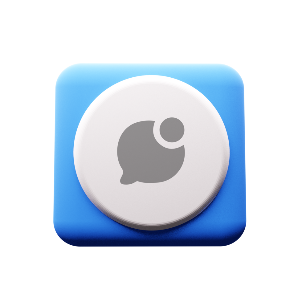 A blue button with a white circle on it png
