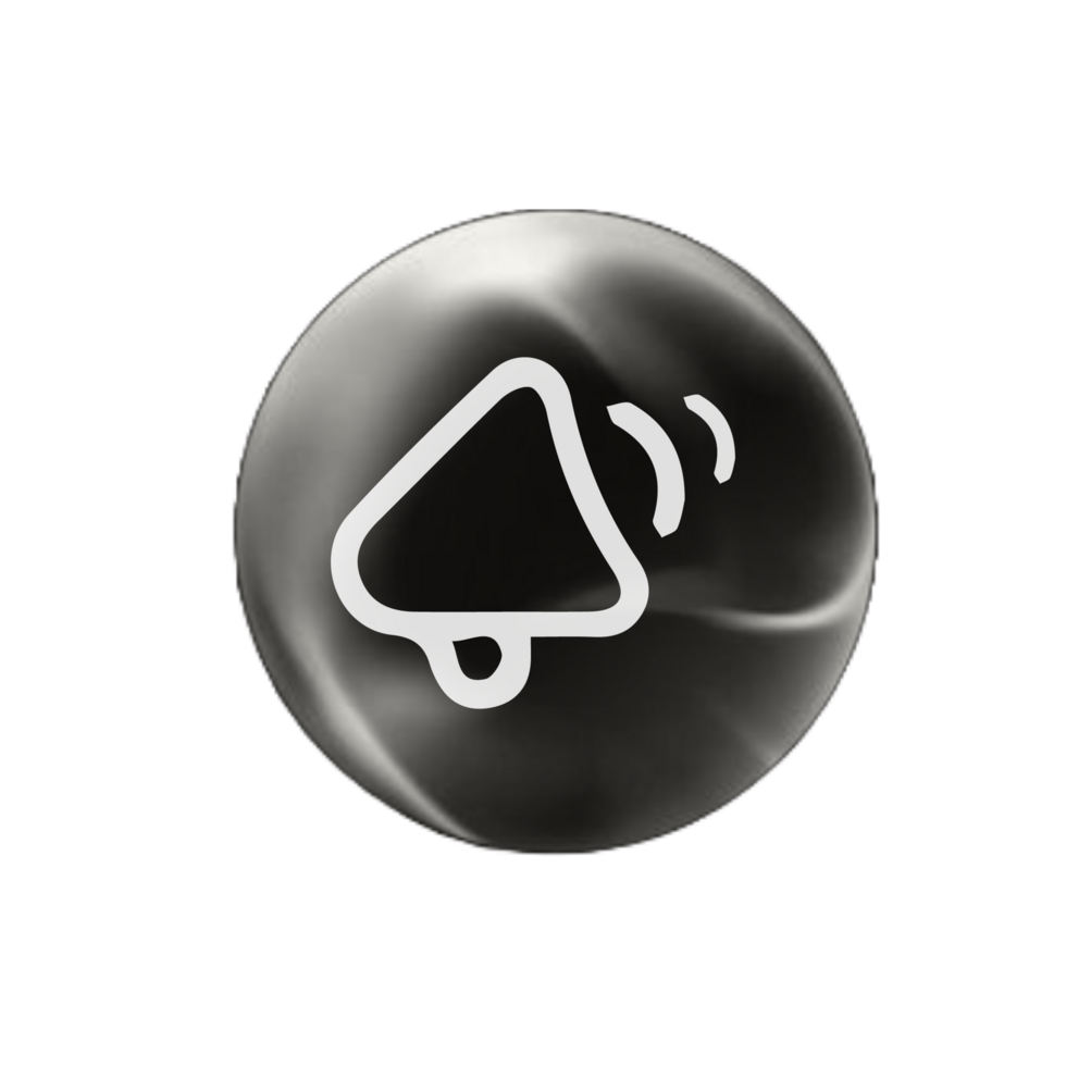 Speaker icon on flat circle shape flat png