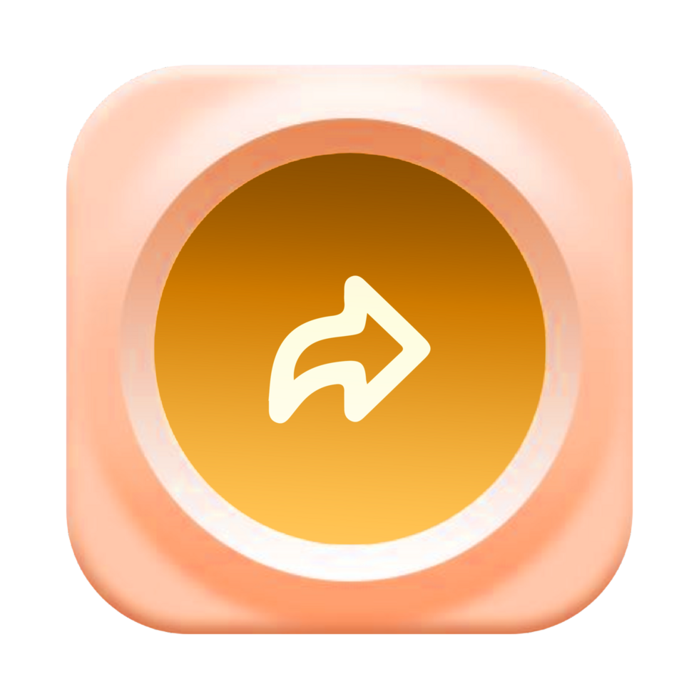 A yellow arrow pointing to the left on an orange button png
