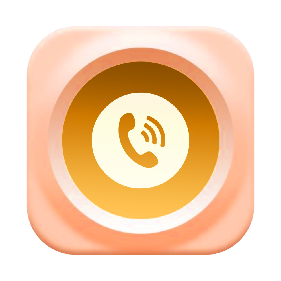 A phone icon with a phone call button flat png