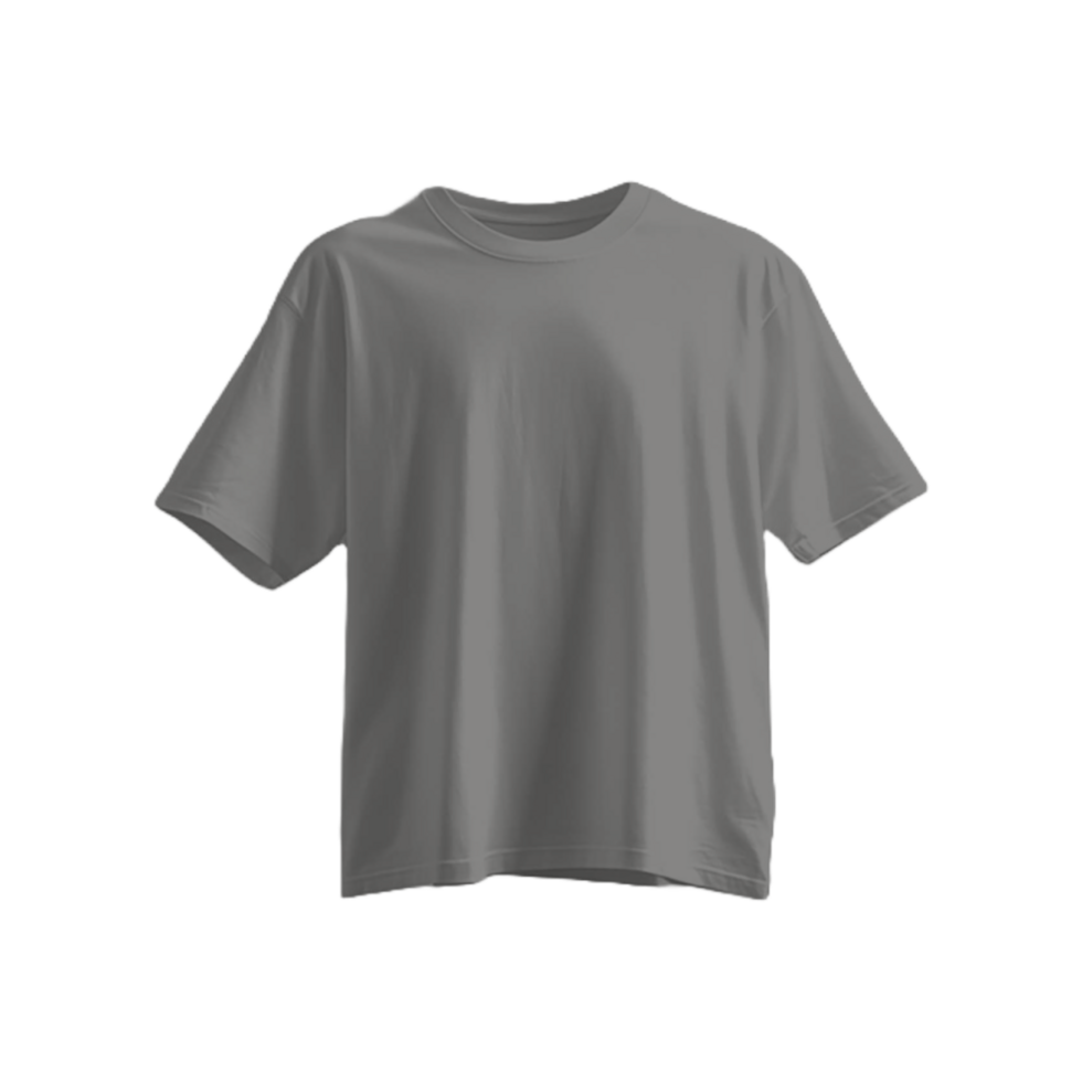 Grey t shirt mock up flat png