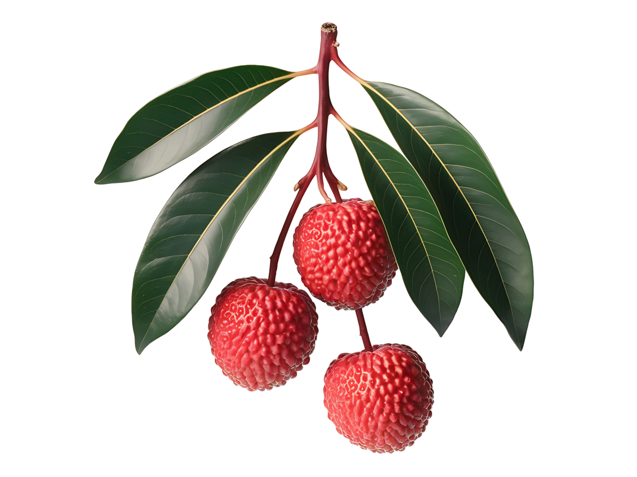 A bunch of red fruits on a branch png