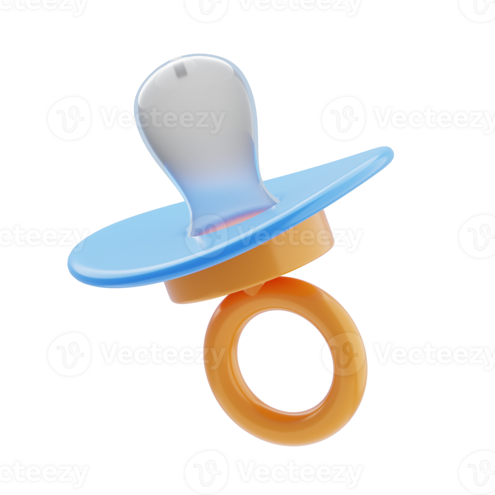 Pacifier 3D Icon. Baby Pacifier 3D Icon png