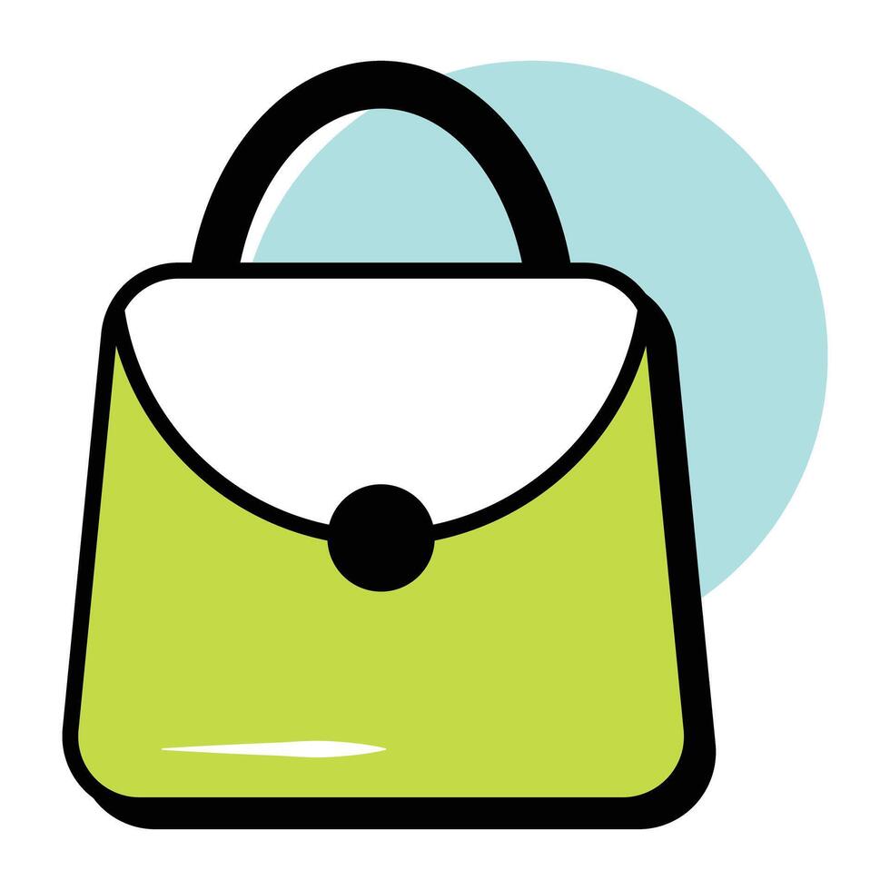 Bag Shopping Circle Color Outline Icon Pack and Illustrations vector