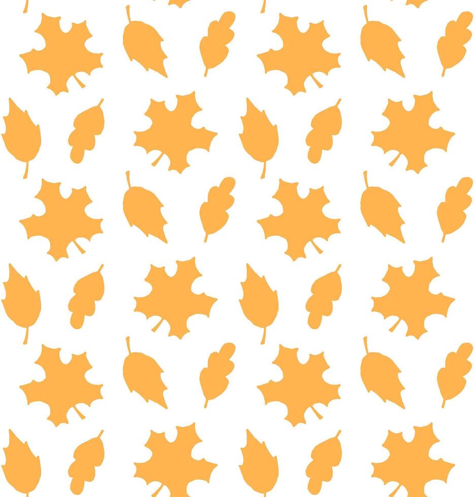 Seamless pattern of hand drawn doodle sketch autumn leaves isolated on white background vector