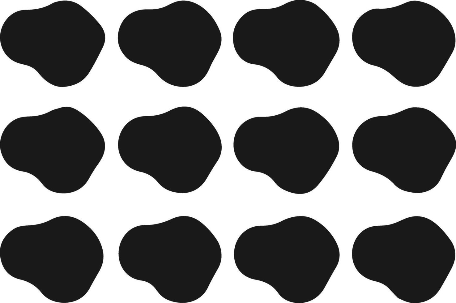 Organic Blob Silhouettes vector