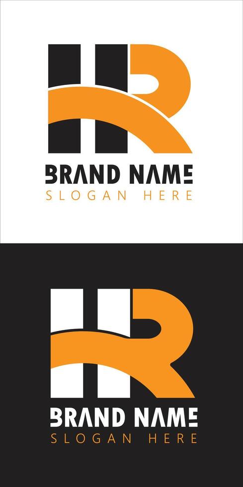 HR letter logo design images icon stock template vector