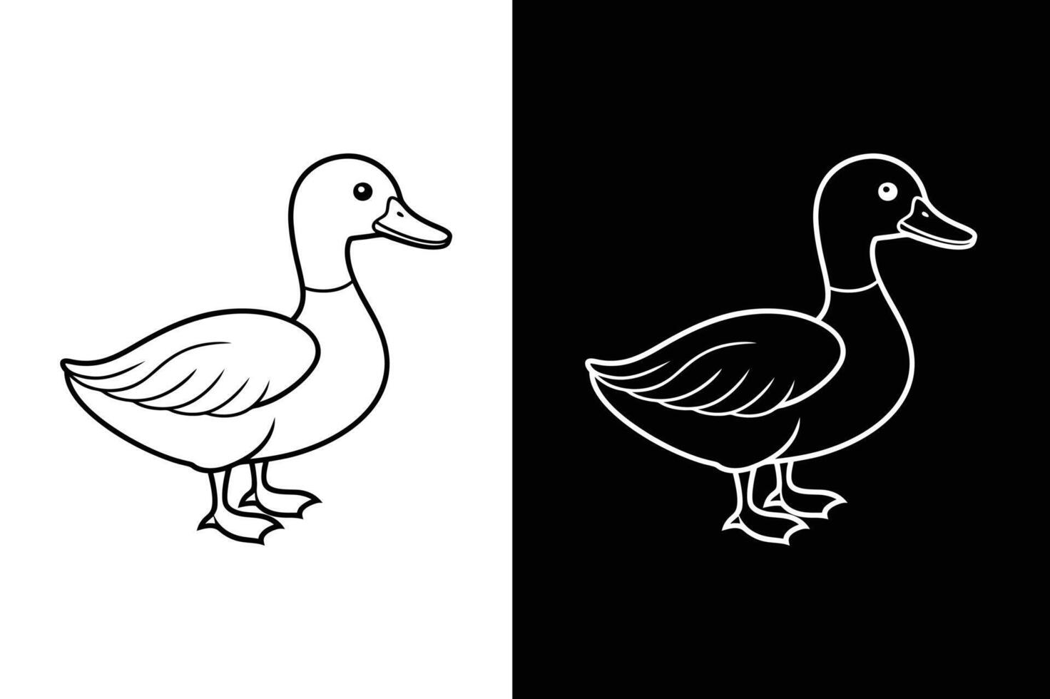 duck line icon design illustration vector