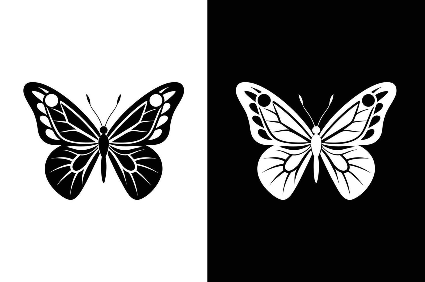 butterfly icon Clean minimalistic pictogram design vector