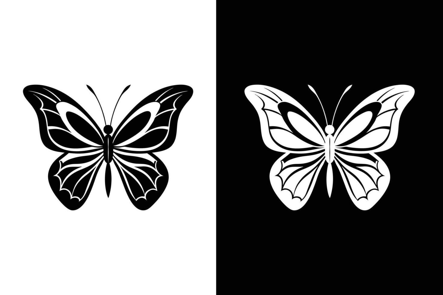 Big butterfly icon. Simple illustration design vector