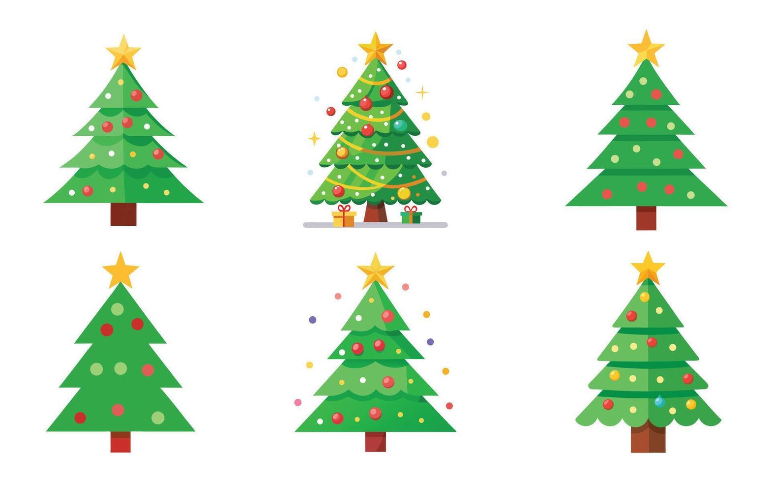 Christmas tree Bending Art illustration on white background vector
