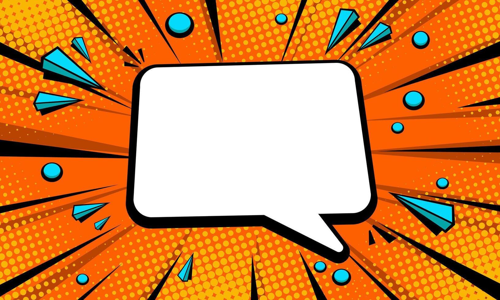 Blank comic cartoon orange background with thunder lightning. empty dialog background thunder lightning. Comic background cartoon style vector