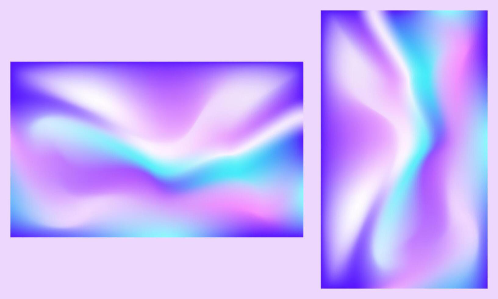 Holographic Gradient Backgrounds Abstract Textures in Purple and Blue wallpaper vector